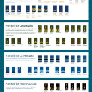 De rangonderscheidingstekens van de krijgsmacht poster